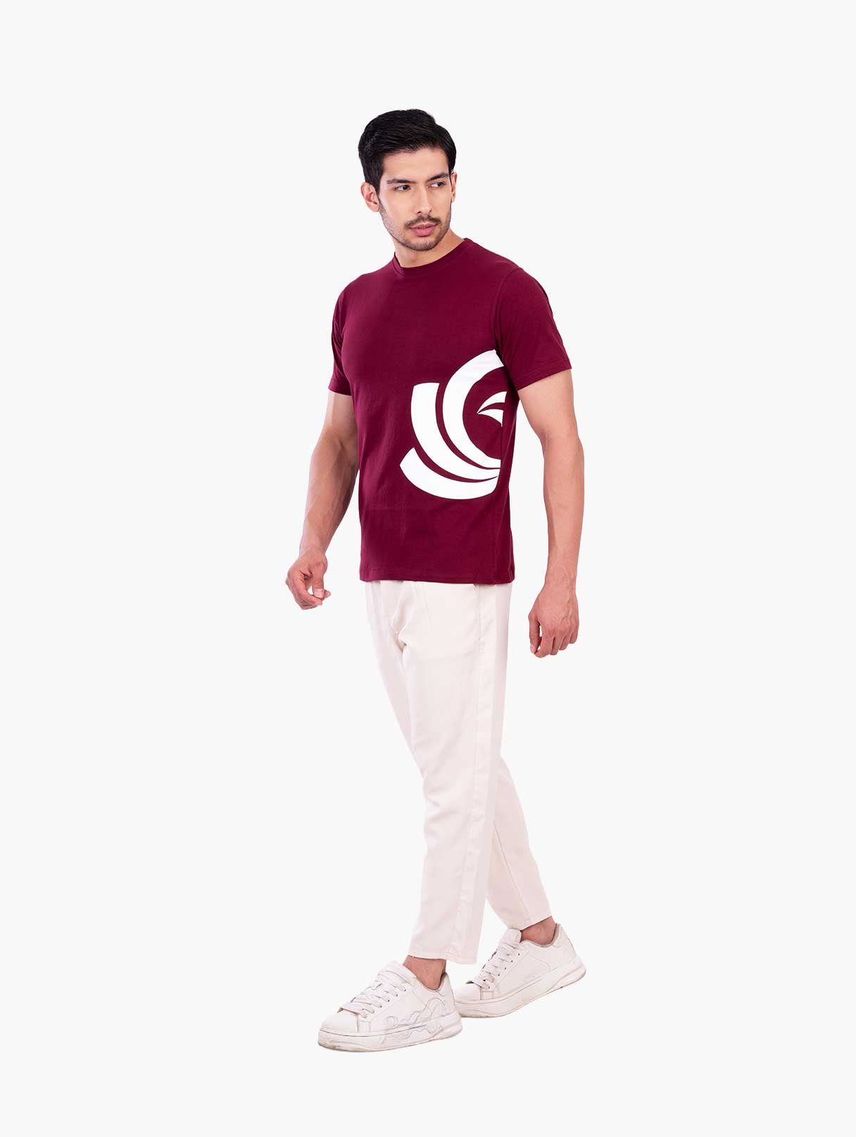 Zyenaa-Burgundy-Mens-Round-Neck-TShirt-ZNA0207BNY-4