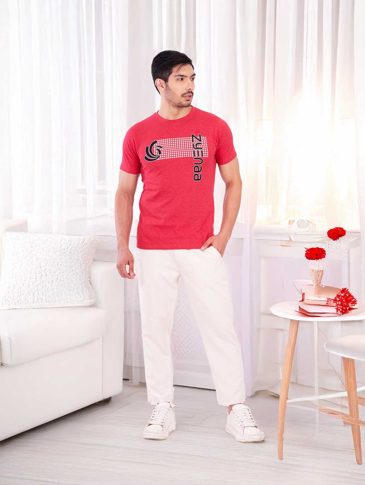Zyenaa-Red-Mens-Round-Neck-TShirt-ZNA0201RD-4